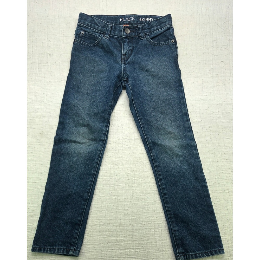 The Childrens Place Boys Skinny Jeans Size 6 Medium Wash Denim 100% Cotton